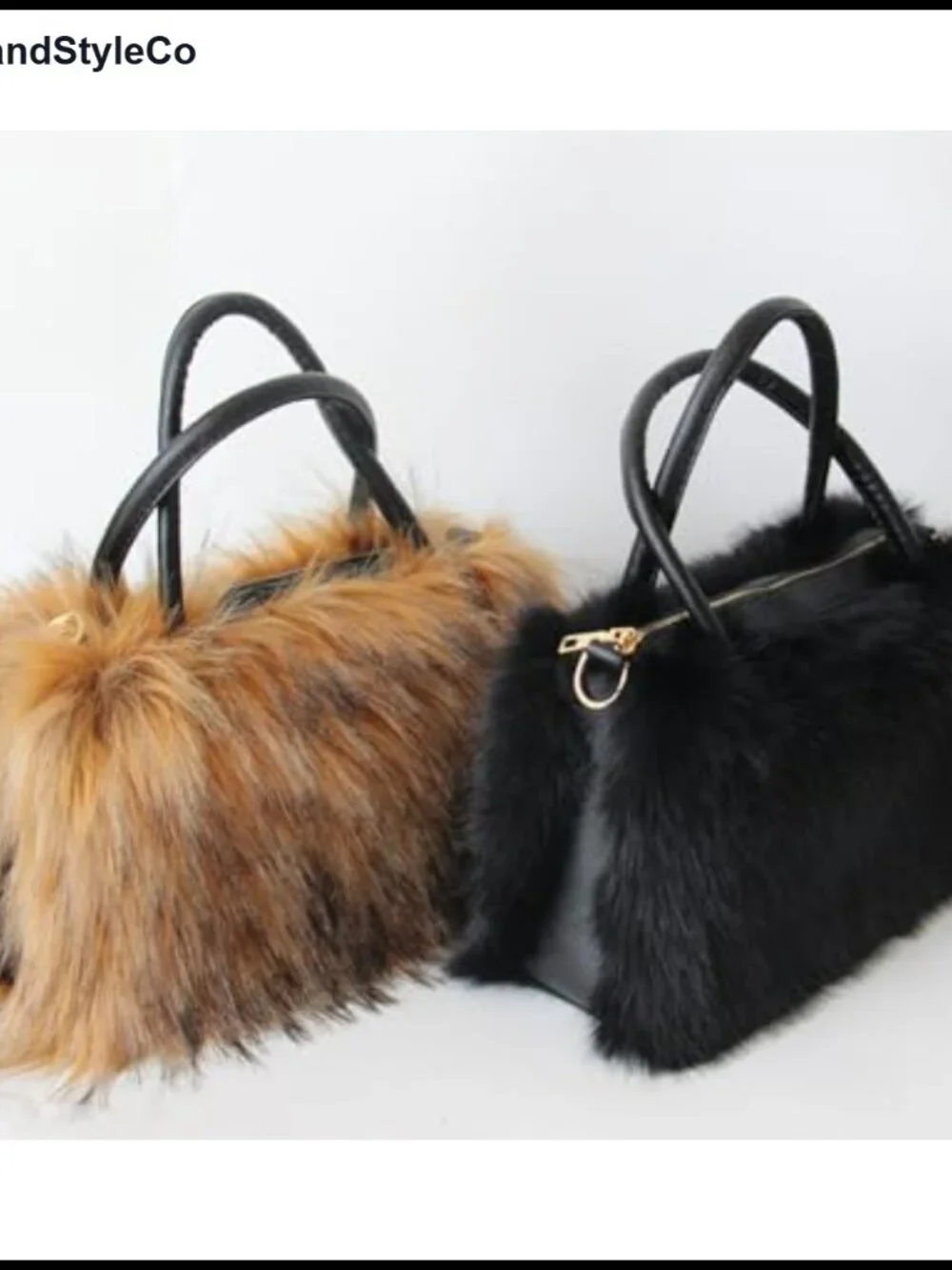 Faux Fur Tote Handbag Furry Fluffy Satchel Purse Shoulder Bag Women